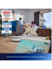 Philips XU7000/02 7000 Serisi HomeRun Aqua Islak Kuru Robot Süpürge, Sarj İstasyonlu, İpek Beyaz ve Altın Sarısı,